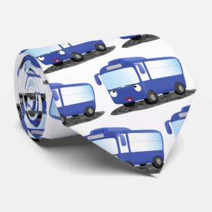 Cute blue modern bus cartoon illustratie stropdas