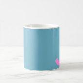 Cute Blue Monogram Travel Koffiemok (Center)