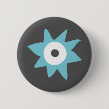 Cute Blue Monster Badge