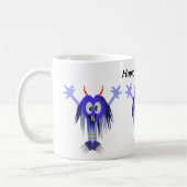 Cute Blue Monster Halloween Koffiemok (Links)