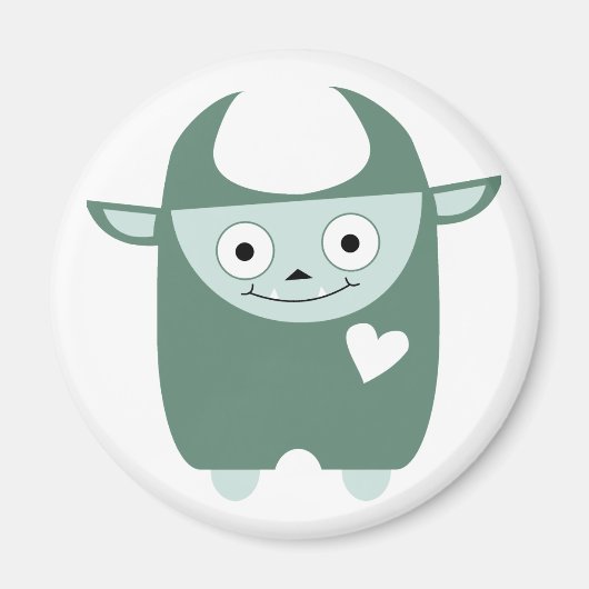 Cute Blue Monster Magneet (Voorkant)