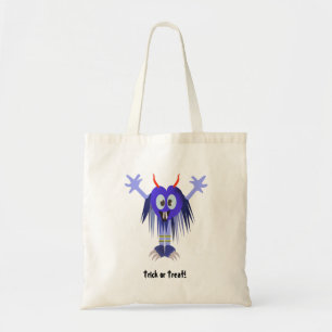 Cute Blue monster Trick or treat Tote Bag