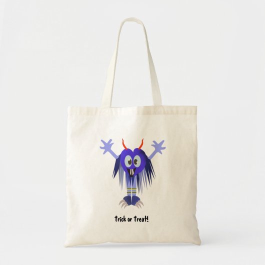 Cute Blue monster Trick or treat Tote Bag (Voorkant)