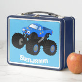Cute blue monster truck cartoon illustratie (In situ)