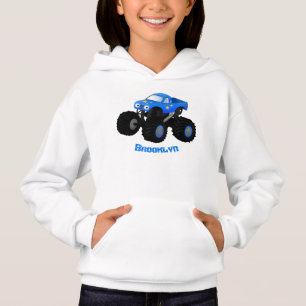 Cute blue monster truck cartoon illustratie