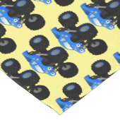 Cute blue monster truck cartoon illustratie korte tafelloper (Hoek)