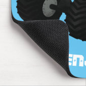 Cute blue monster truck cartoon illustratie muismat (Hoek)