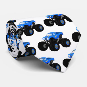Cute blue monster truck cartoon illustratie stropdas