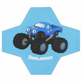 Cute blue monster truck cartoon illustratie voetbal (Enkel)