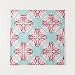 Cute Blue Naadless abstract betegeld patroon Wandkleed
