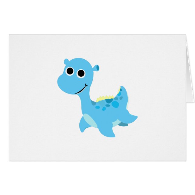 Cute Blue Nessie (Voorkant Horizontaal)