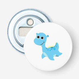 Cute Blue Nessie Button Flesopener