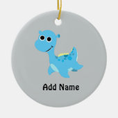 Cute Blue Nessie Keramisch Ornament (Voorkant)