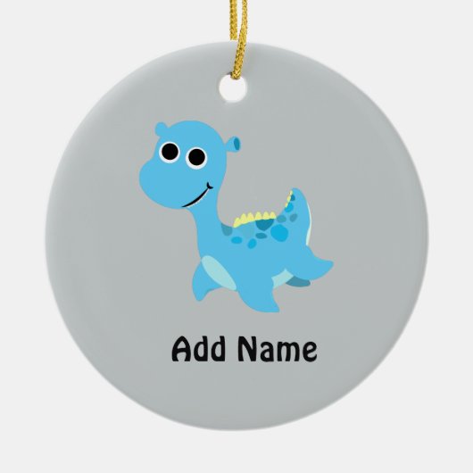 Cute Blue Nessie Keramisch Ornament (Voorkant)