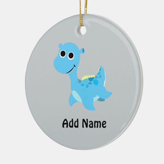 Cute Blue Nessie Keramisch Ornament (Links)