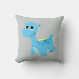 Cute Blue Nessie Kussen