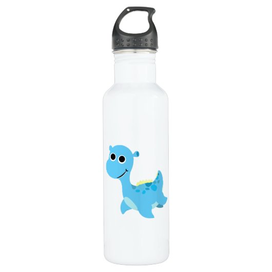 Cute Blue Nessie Waterfles (Voorkant)
