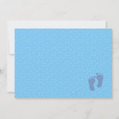 Cute Blue Octopus Baby shower Invitation Kaart (Achterkant)