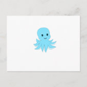 Cute Blue Octopus Briefkaart (Voorkant)