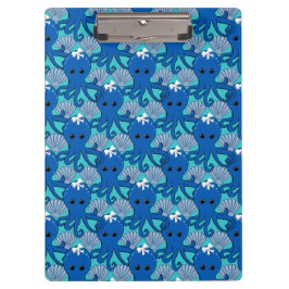 Cute Blue Octopus Clipboard Klembord