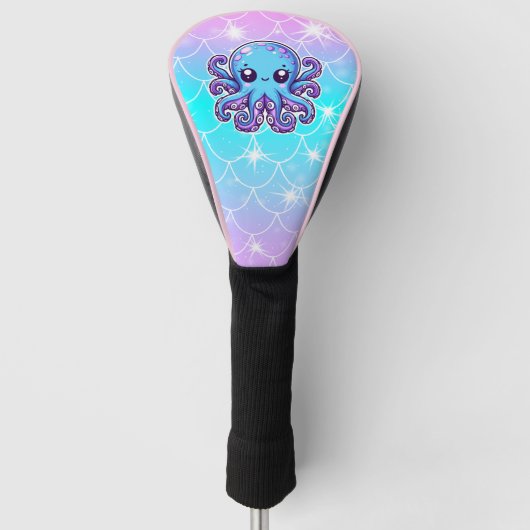 Cute blue octopus golfheadcover (Voorkant)