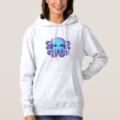 Cute blue octopus hoodie (Voorkant)