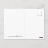 Cute Blue Octopus - Kawaii Cartoon Animal Zee Briefkaart (Achterkant)