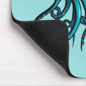 Cute Blue Octopus - Kawaii Cartoon Animal Zee Muismat (Hoek)