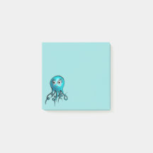 Cute Blue Octopus - Kawaii Cartoon Animal Zee
