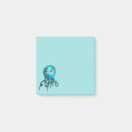 Cute Blue Octopus - Kawaii Cartoon Animal Zee Post-it® Notes
