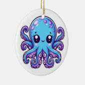 Cute blue octopus keramisch ornament (Rechts)
