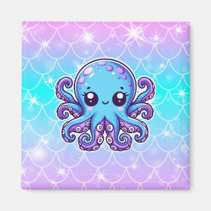 Cute blue octopus magneet