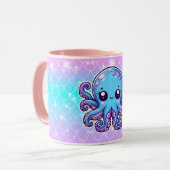 Cute blue octopus mok (Voorkant links)