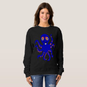 Cute Blue Octopus Ocean Sea Animal Halloween Costu Trui (Voorkant volledig)