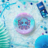 Cute blue octopus papieren kommen (Feest)