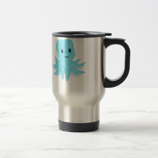 Cute Blue Octopus Reisbeker