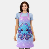 Cute blue octopus schort (Gedragen)