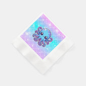 Cute blue octopus servet (Hoek)