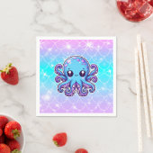 Cute blue octopus servet (Insitu)