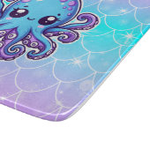 Cute blue octopus snijplank (Hoek)