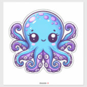 Cute blue octopus sticker (Vel)
