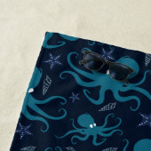 Cute Blue Octopus Strandlaken (In situ)