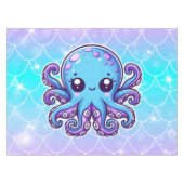 Cute blue octopus tafelkleed (Voorkant (Horizontaal))