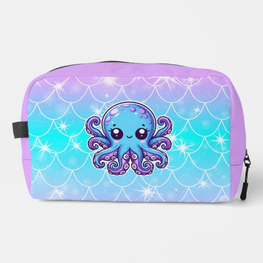 Cute blue octopus toilettasje (Voorkant)