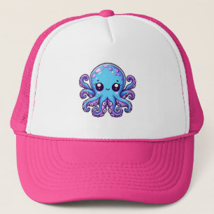 Cute blue octopus trucker pet