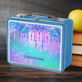 Cute blue ombre drips monogram