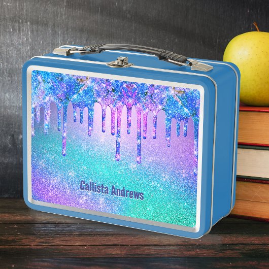 Cute blue ombre drips monogram