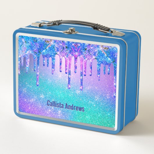 Cute blue ombre drips monogram (Voorkant)