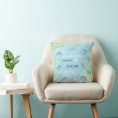 Cute Blue onder het Zee Baby Boy Nursery Kussen (Stoel)