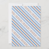 Cute blue oranje Aztec Tribal graduation party Kaart (Achterkant)